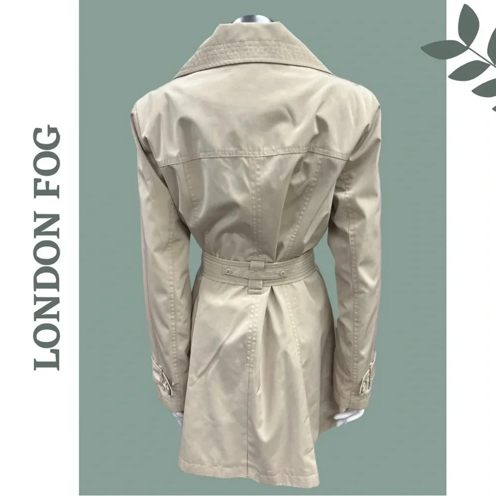 Vintage Y2K London Fog Trench Coat
Tan  Single Breasted Waist Tie Size
Medium - Picture 5 of 13